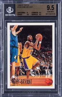 1996-97 Topps #138 Kobe Bryant Rookie Card - BGS GEM MINT 9.5